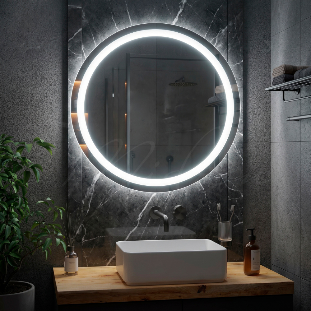 Зеркало круглое «Умбра» 5 (Ambilight 5) с интерьерной подсветкой — фото 2